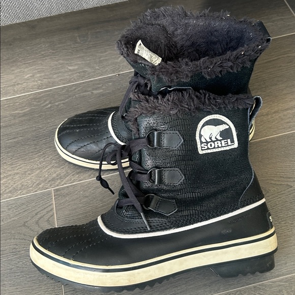 Sorel Tivoli Black Waterproof Ankle Boots Women’s Size 9 Lace-Up - Picture 16 of 16